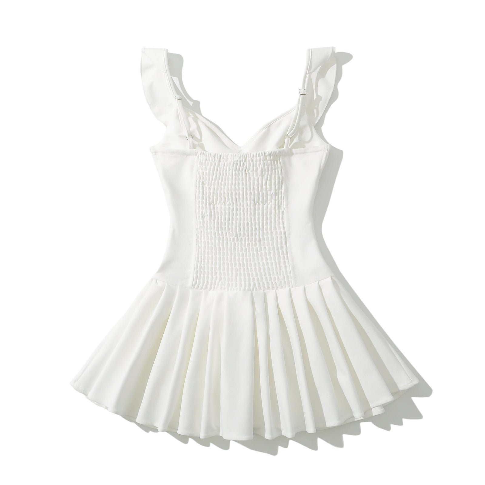 Fina Dam Klänningar Rufsad Design Svängande Kjol Hållbar Vävd Material 3