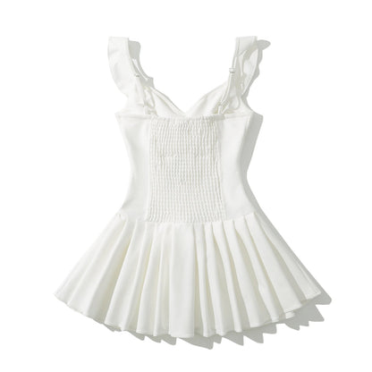 Fina Dam Klänningar Rufsad Design Svängande Kjol Hållbar Vävd Material 3