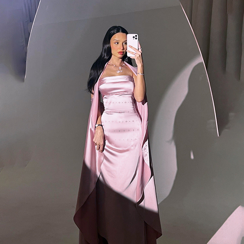 Kvinnors Aftonklänning Bustier Satin Elegant Figur-Hugging Design 4