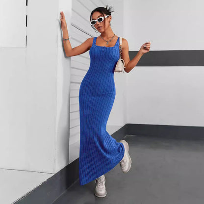 Damklänning A-Line Monokrom Polyester Ärmlös Elegant Styla-2