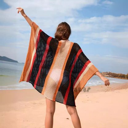 Dam Strandbikini Täckning Klänning Löst Passform Akryl-5