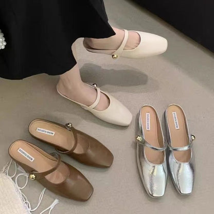 Kvinnor Ballerinaskor Elegant Glansigt Syntetiskt Material 2