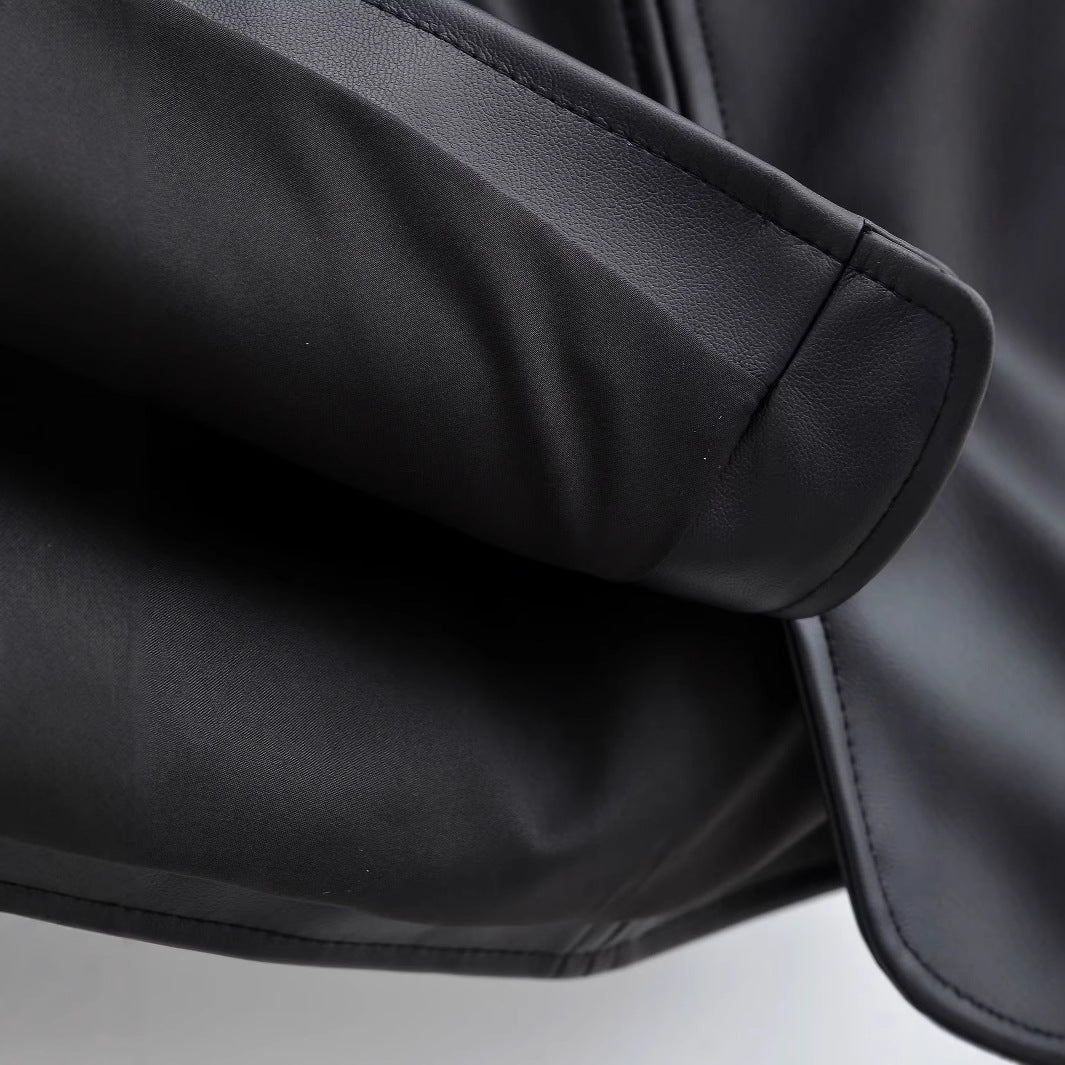 Synthetischer Damenrock in Figurnaher Passform mit Eleganten Nähten – Modernes Lederelement für Vielseitige Styles 4