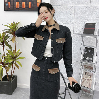 Variant image for Dam Fritidsuppsättning Retro Skjorta med Fjärilärmar Lång Kjol Spandex-6