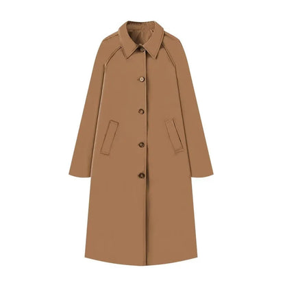 Dam Trench Coat Modern Design Hållbar Väv med Fickor 10