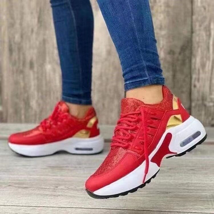 Kvinnor Sneakers Sportig Design Andningsbar Textil Sula 4