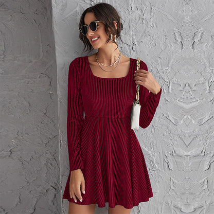 Variant image for Kvinna A-Line Klänning Långärmad Högkvalitativt Tyg-1