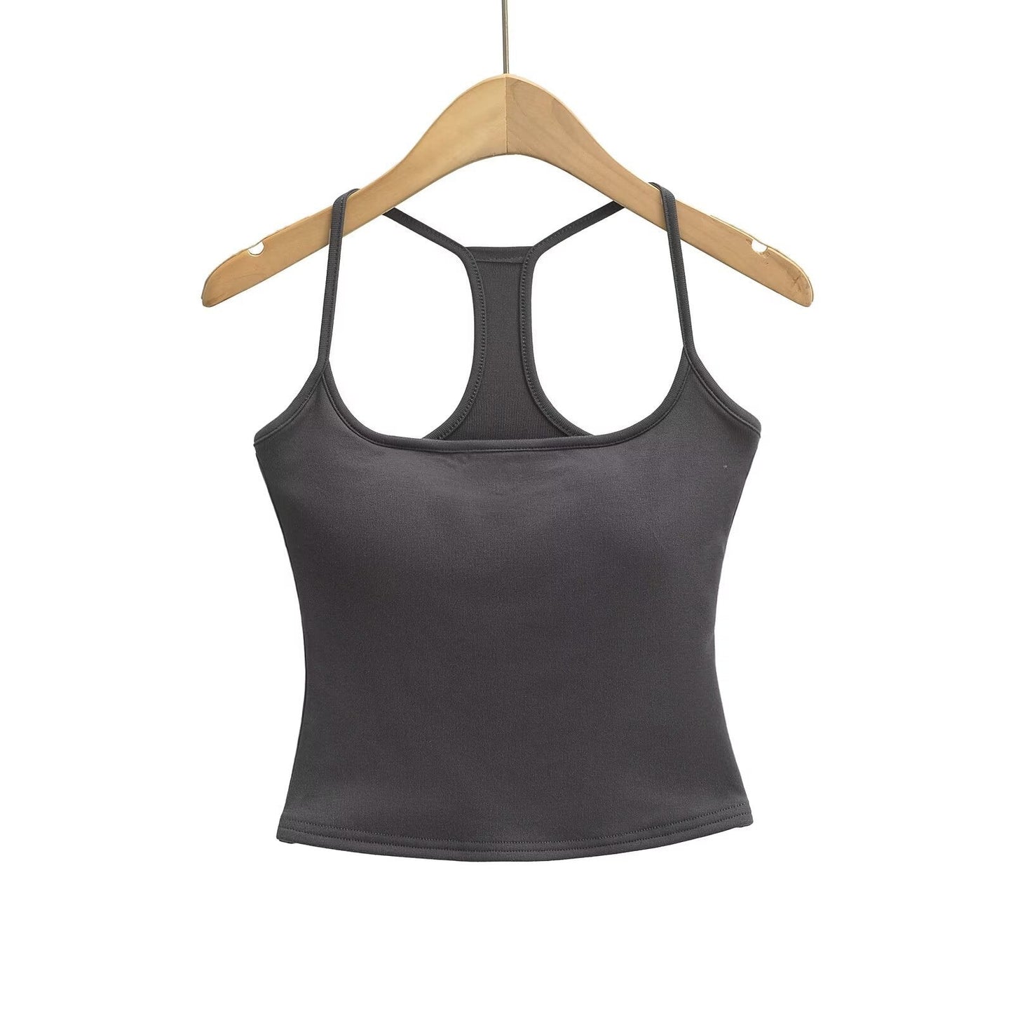 Kvinnors Sporttopp Racerback Andningsbar Bomullsmix-3