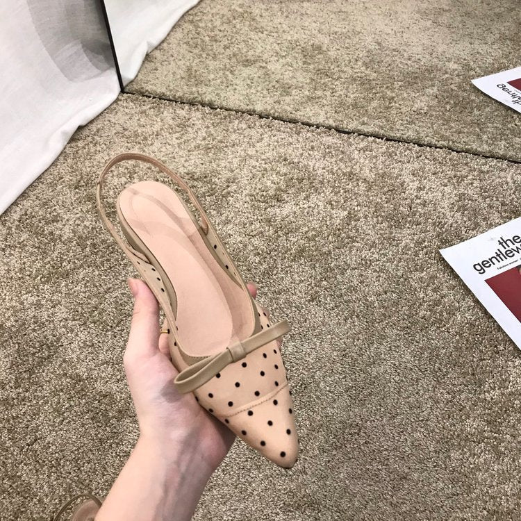 Kvinnors Ballerinas Slingback Elastisk Rem Syntetiskt Material 8