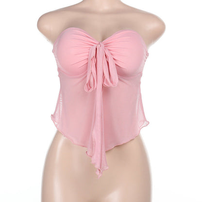 Kvinnors Bustier Topp Stropplös Justerbar Skimrande Material 6
