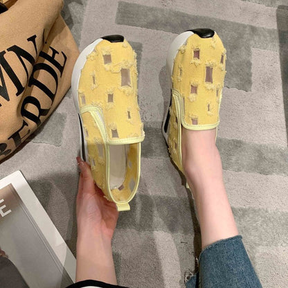 Kvinnors Sneakers Slip-On Andningsbart Material Avslappnad Design 2