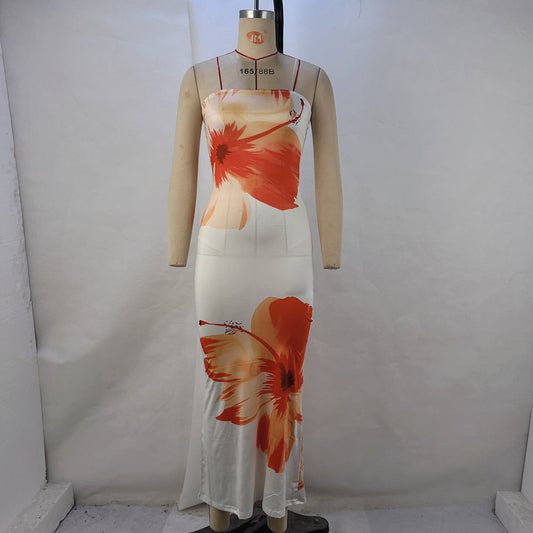 Dam Off-Shoulder Klänning Figurnära Polyester för Sommarfest och Bröllop-1