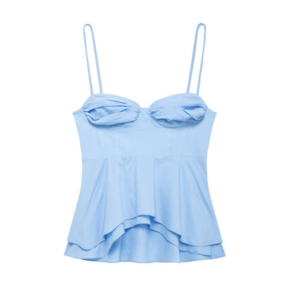 Variant image for Dam Korsett Topp Streetwear Polyester 3D Effekt Extra Långa Ärmar-9