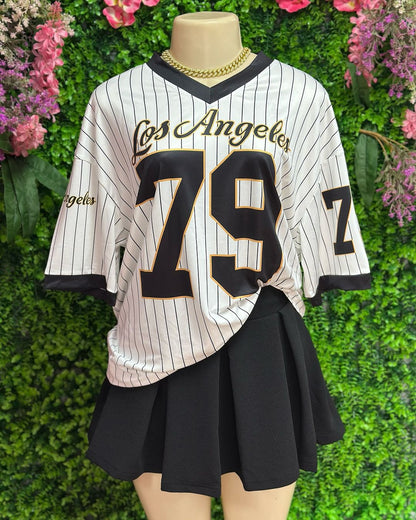 Variant image for Dam T-shirt V-ringad Trendig Polyester Streetwear-1