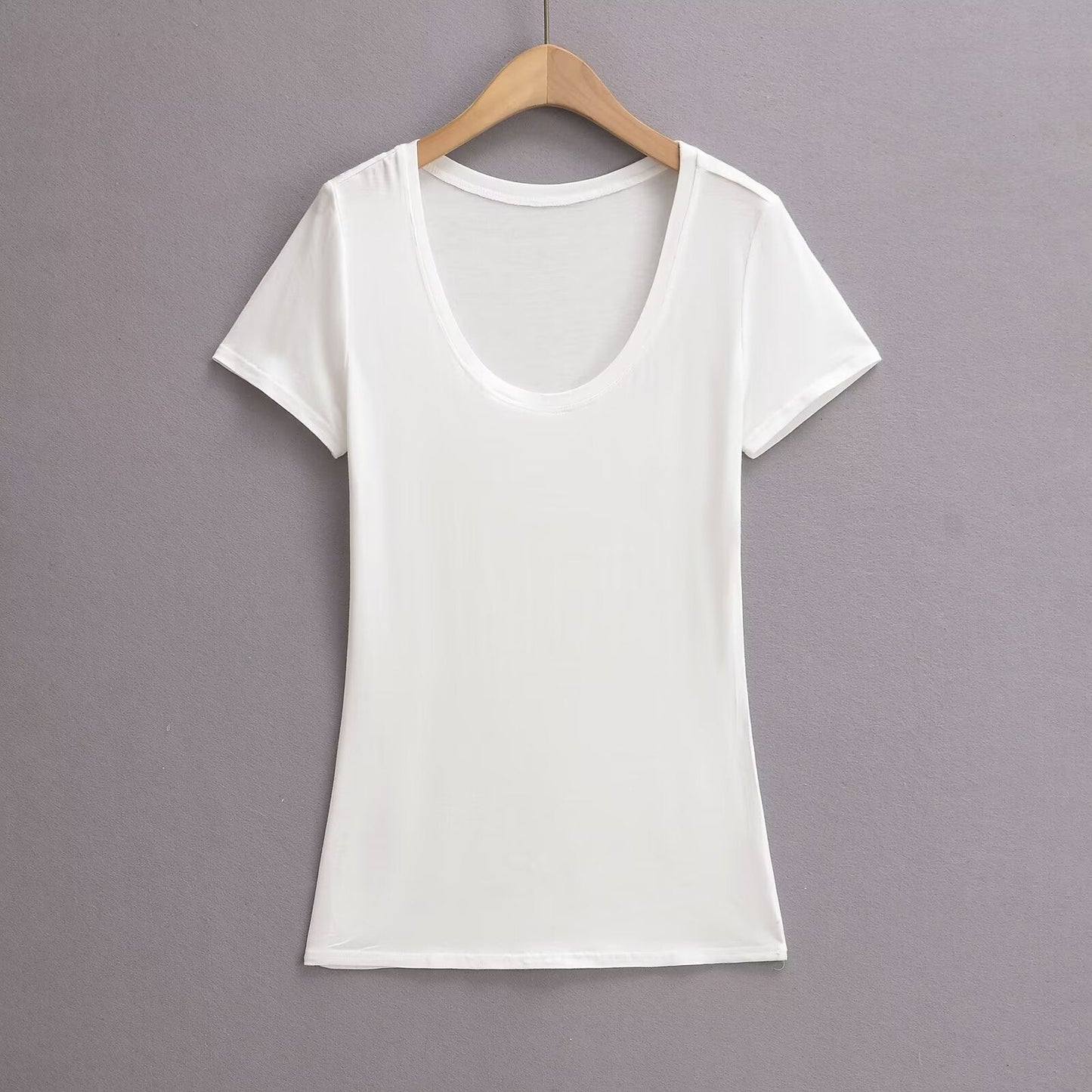 Variant image for Kvinnors T-Shirt Basmodell Rund Hals Bomull-3