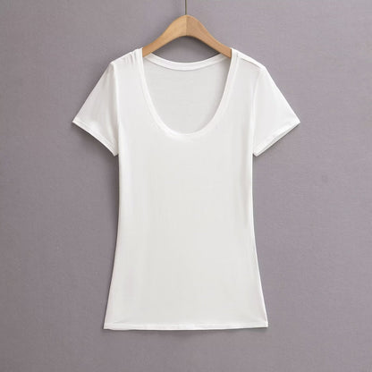 Variant image for Kvinnors T-Shirt Basmodell Rund Hals Bomull-3