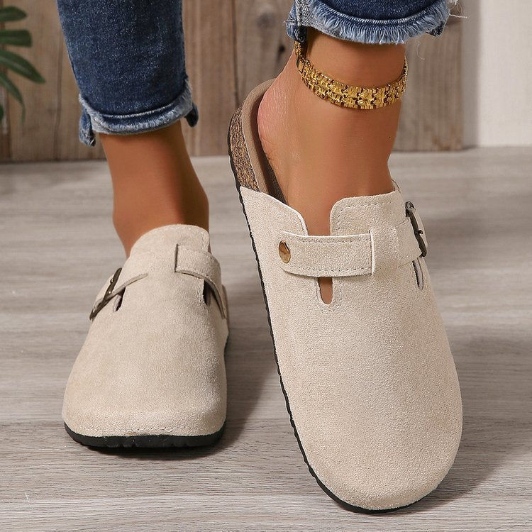 Elegant Mocka Träskor Dam med Dekorativt Spänne – Vadderad Innersula och Gummisula för Optimal Komfort 7