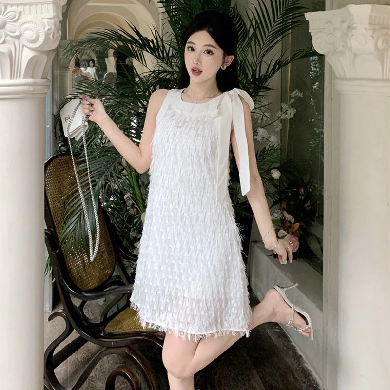 Variant image for Kvinnors Ärmlös Västklänning Med Fransar Polyester-1