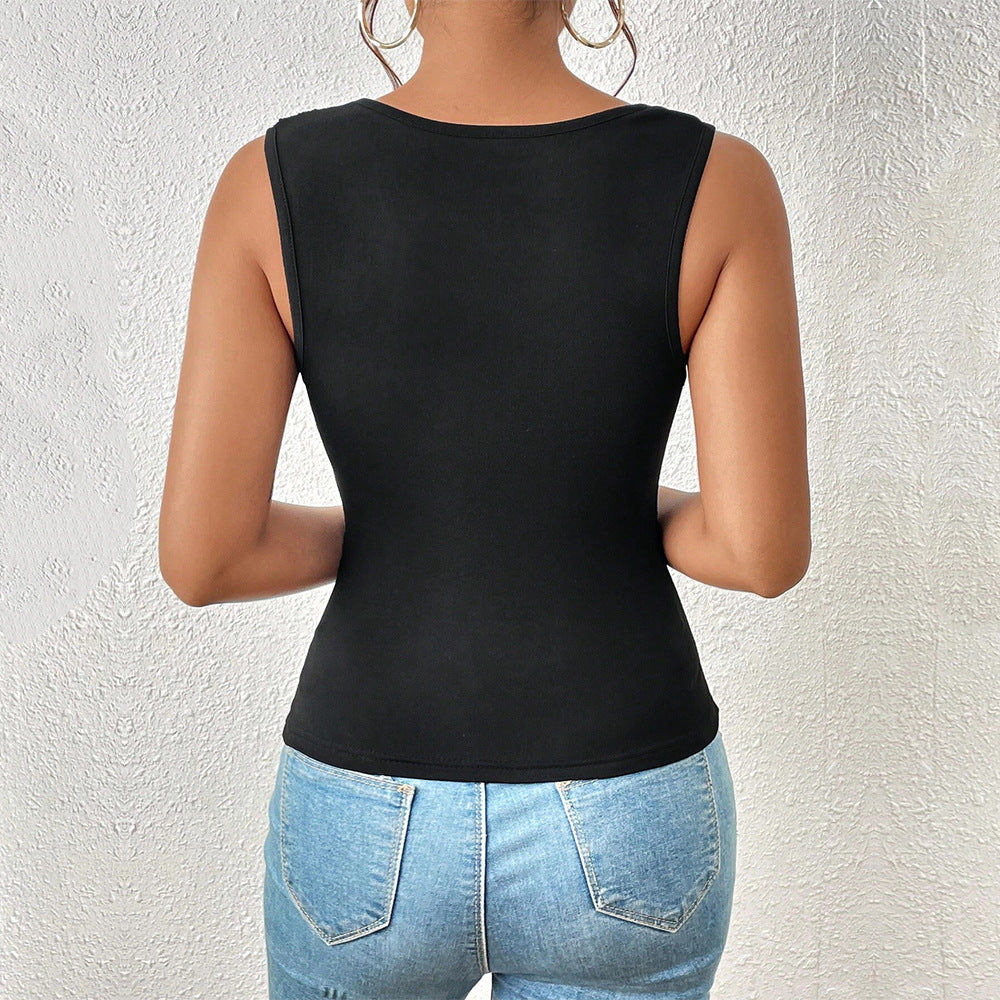 Dam Topp Asymmetrisk Krage Mjuk Bomull 3