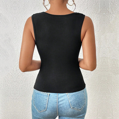 Dam Topp Asymmetrisk Krage Mjuk Bomull 3