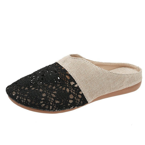 Dam Träskor Unikt Virkningsmönster Bekväm Fotbädd-1