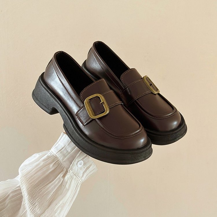 Kvinnor Loafers Elegant Spänne Lättvårdad Material-2
