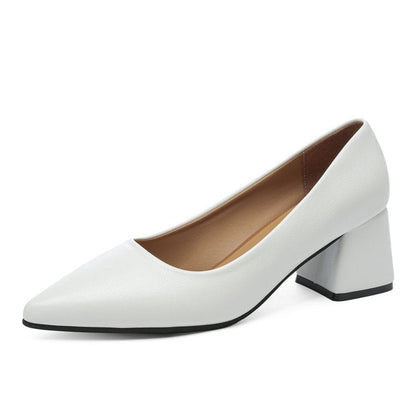 Variant image for Kvinnor Blockklack Pumps Läder Elegant Komfort 7 cm Klack-2