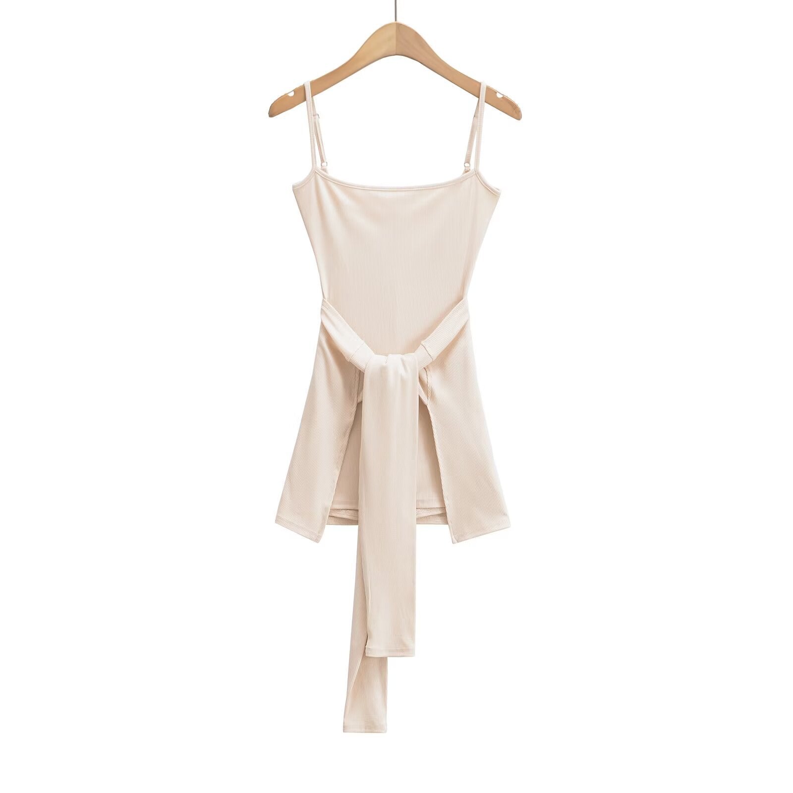 Kvinnors Omslagstopp med Slingbindning – Andningsbart Material, Figurnära Design, Justerbara Spaghettiband 5