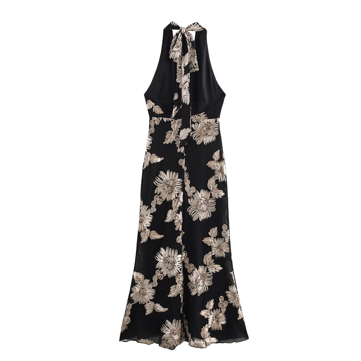 Dam Klänning Bodycon V-ringning 3D-nät Polyester-3