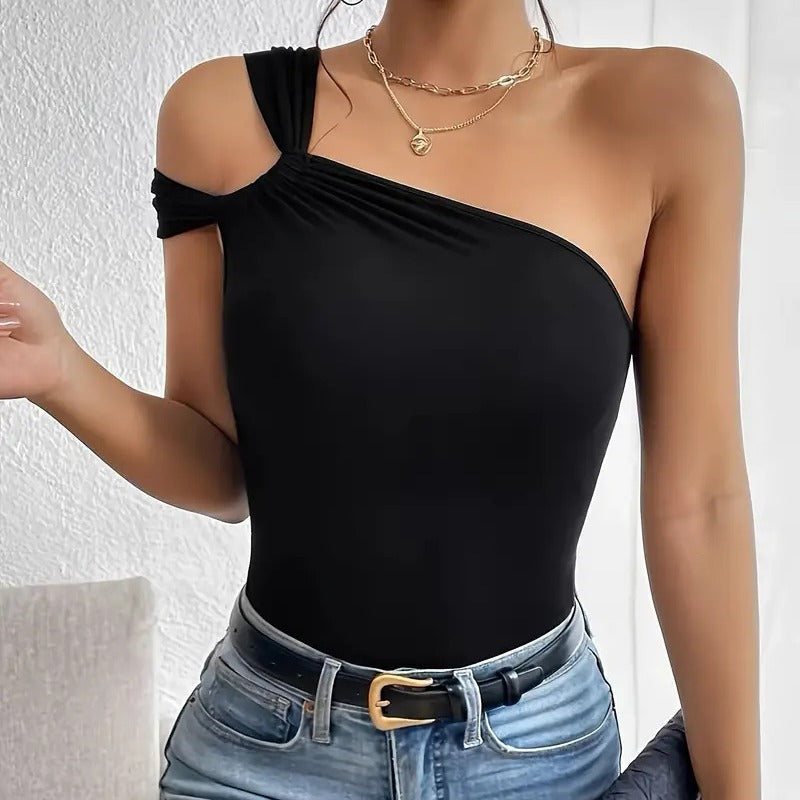 Variant image for Kvinnors Off-Shoulder Top Rynkad Polyester Spandex-1