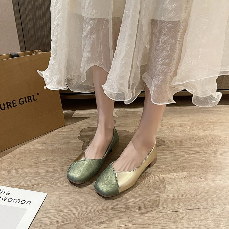 Kvinnors Ballerinas Unik Design Vadderad Innersula Gummisula 1