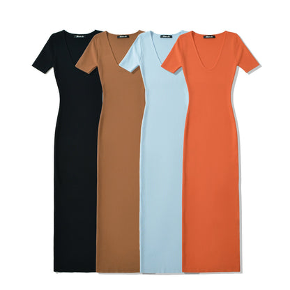 Fina Dam Klänningar Midi Klänning Tight Fit Polyester Ärmös-2