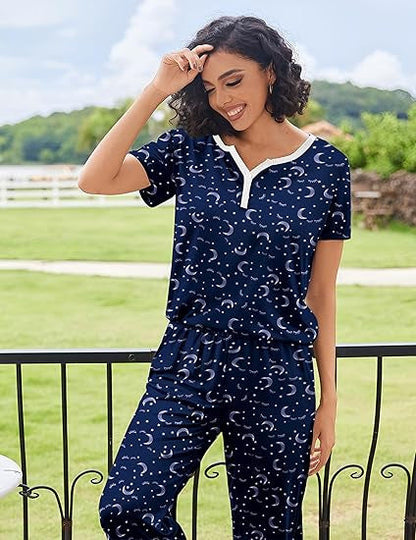 Variant image for Dam Capri Byxor Relaxed Milk Silk Set-6