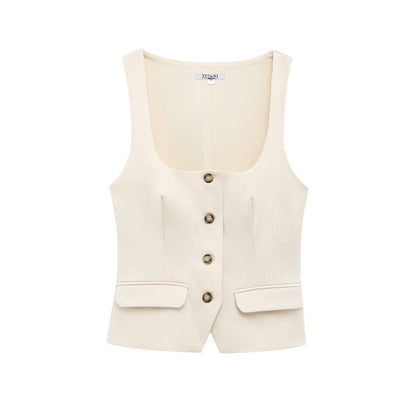 Variant image for Dam Cardigan Fyrkantiga Ärmar Polyester med Knappdetaljer-4