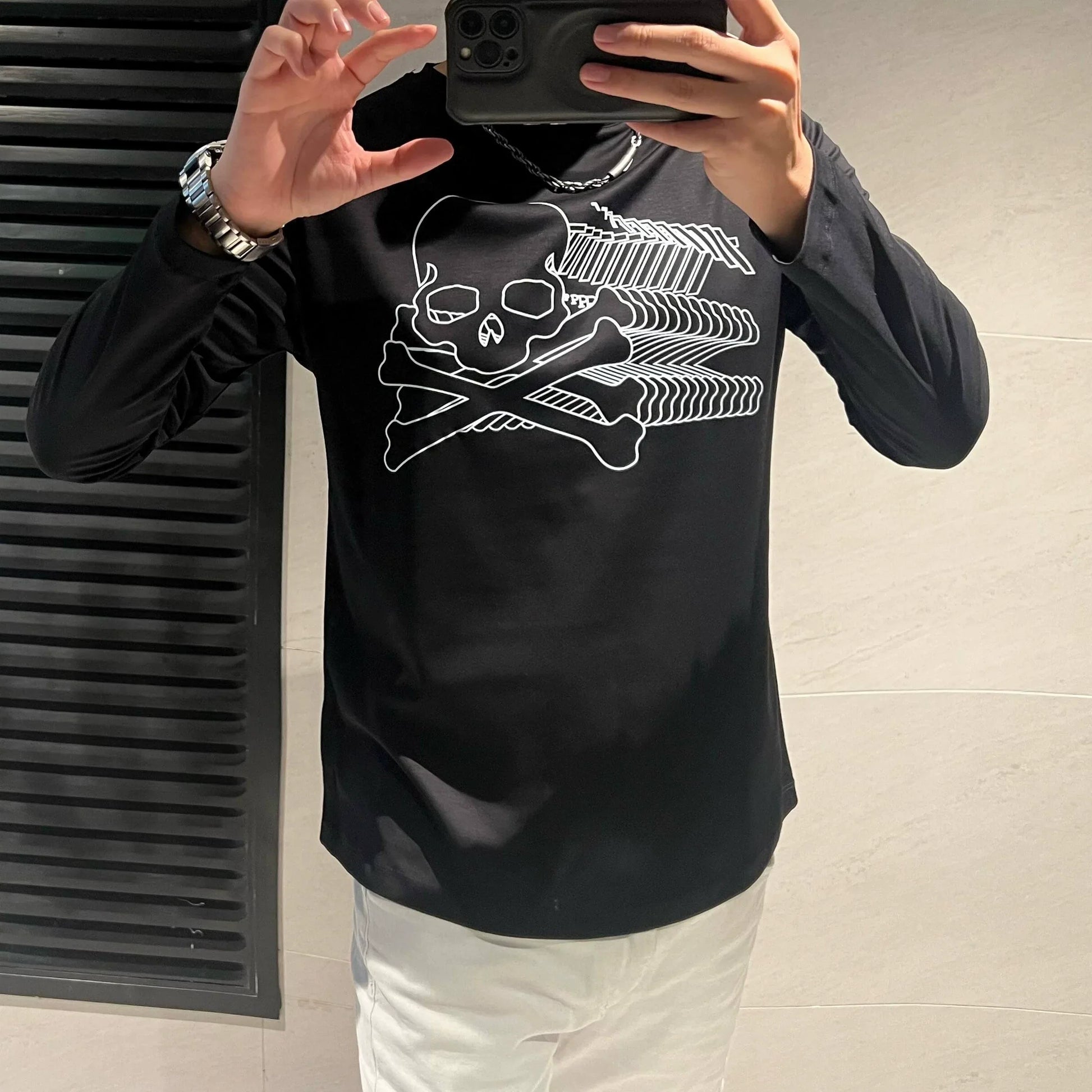 Variant image for Herr Långärmad T-shirt Rund Hals Mjuk Bomull-1