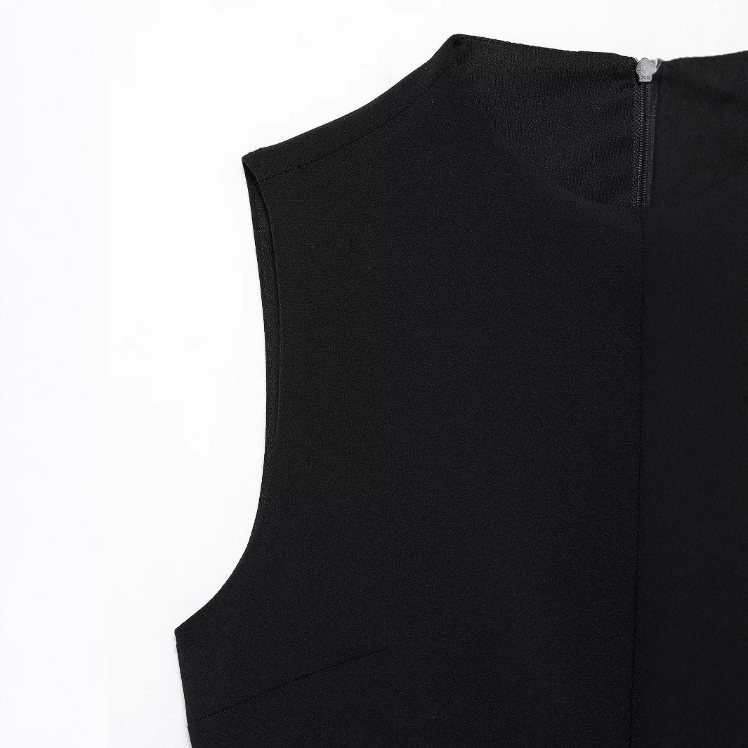 Dam Klänning A-Linjeformad Patchwork Polyester-3