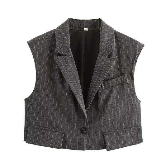 Dam Byxor Set Ärmlös Patchwork Polyester med Elastisk Midja 1