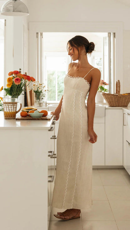 Fina Dam Klänningar Utställd Ärmös Polyester-3