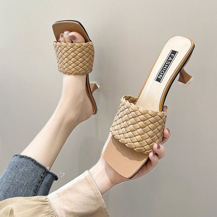 Flätade Mula med Blockklack för Dam – Bekväm Fotrem och Trendig Design, Flera Färger och Storlekar 36-41 3