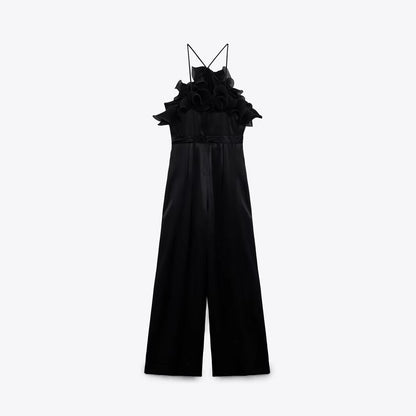 Dam Jumpsuit Skiktad Lätt Polyester-4