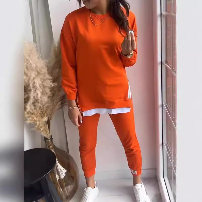 Unisex Fritidsset Split Tröja 3/4 Byxor Polyester-3