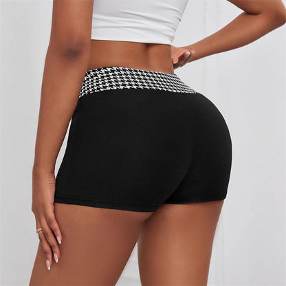 Kvinnor Hög Midja Shorts Elegant Design Elastiskt Tyg 2