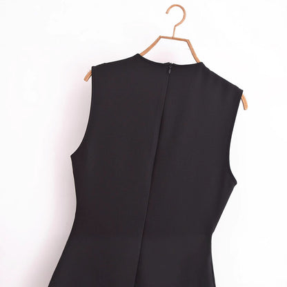 Kvinna Klänning Bältad Chiffon Polyester-4
