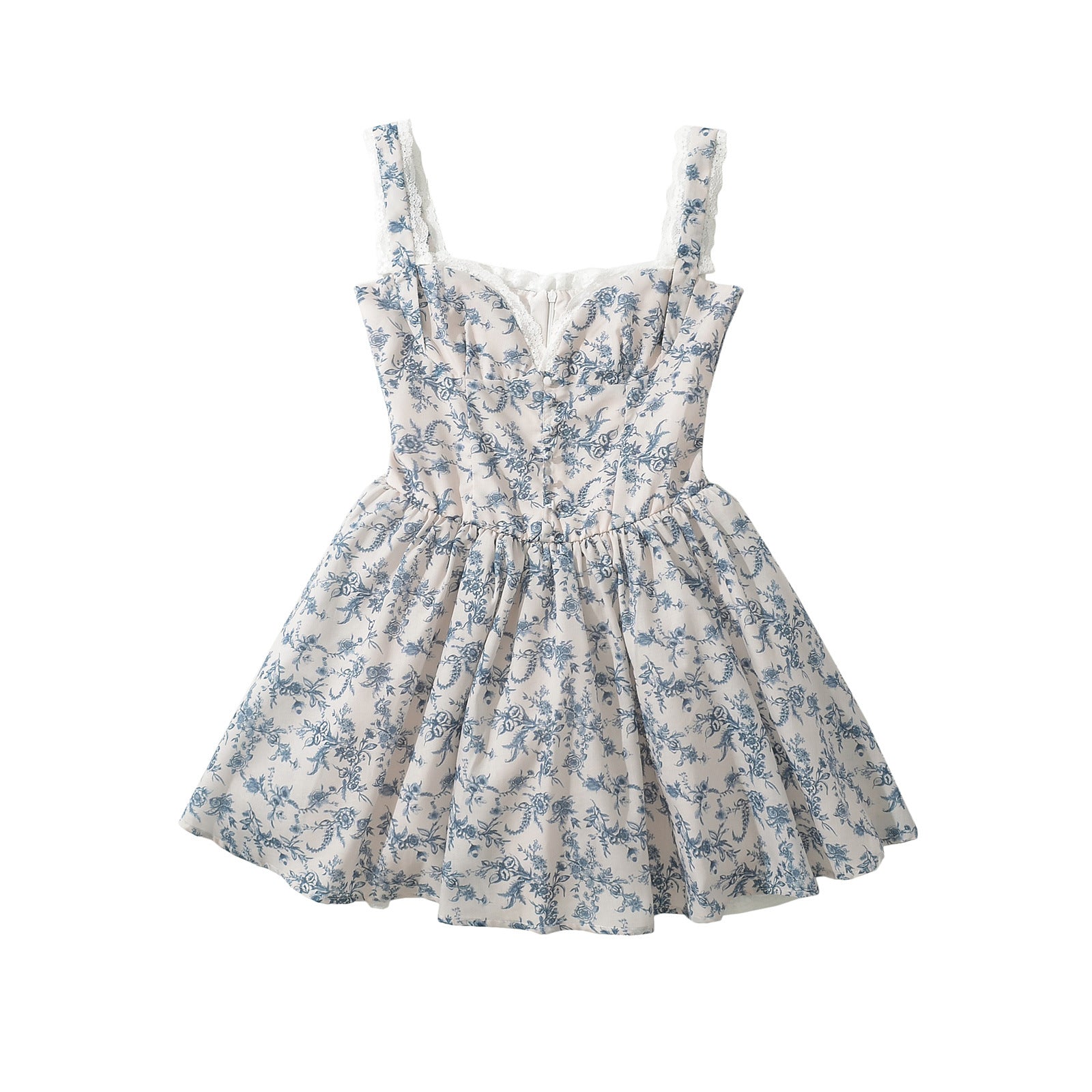 Kvinnors Miniklänning Blommig Design Justerbara Spaghettiband Andningsbart Tyg 1