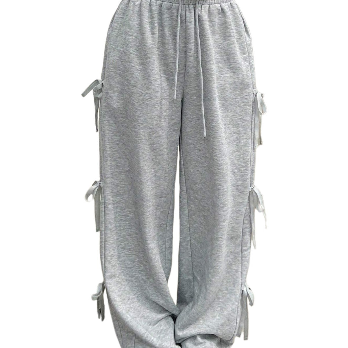 Dam Fritidsbyxor Avslappnad Mjuk Tyg med Sidoband-6