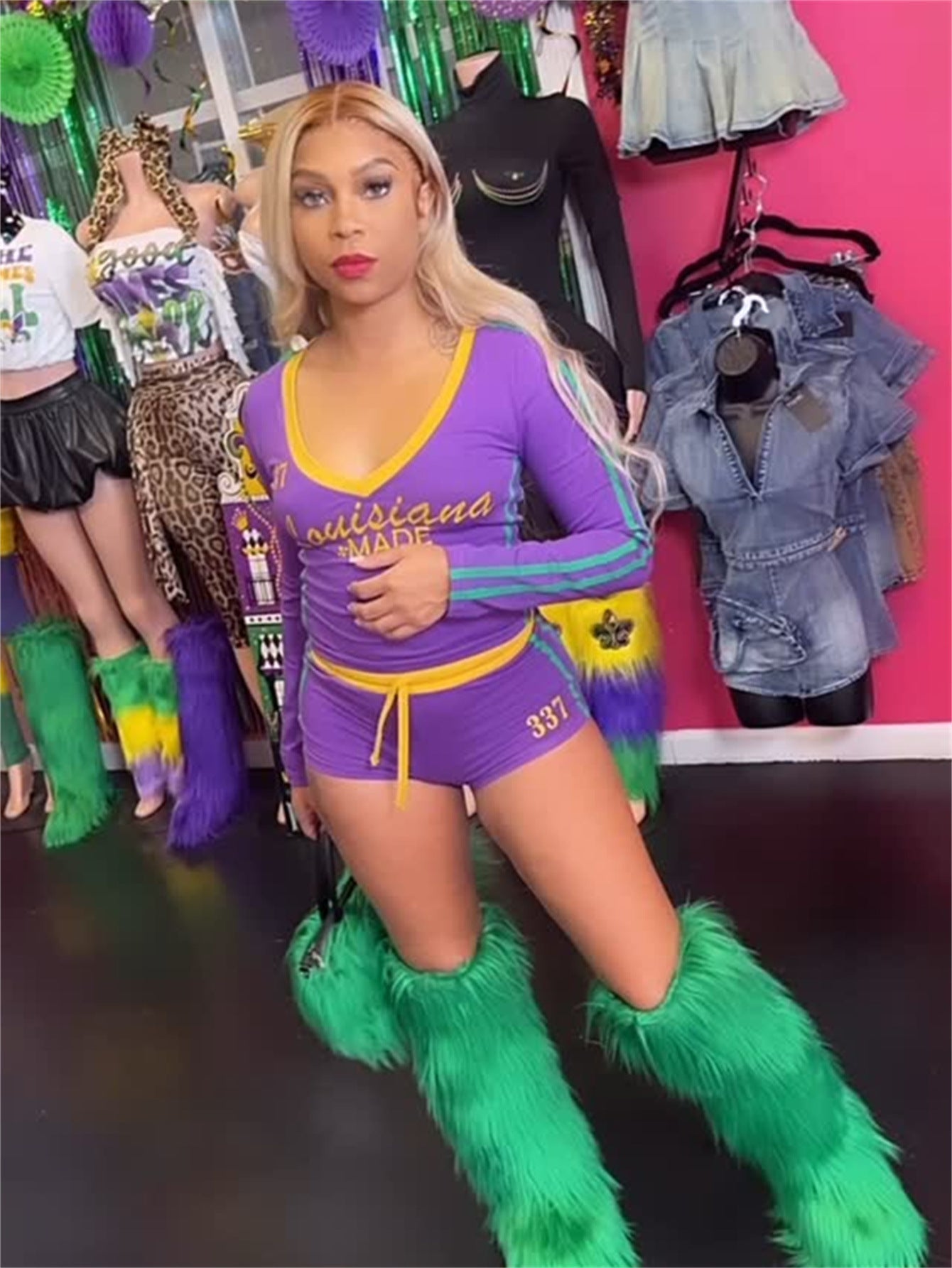 Variant image for Dam Slim-Fit Top och Capri Shorts Set i Spandex-13