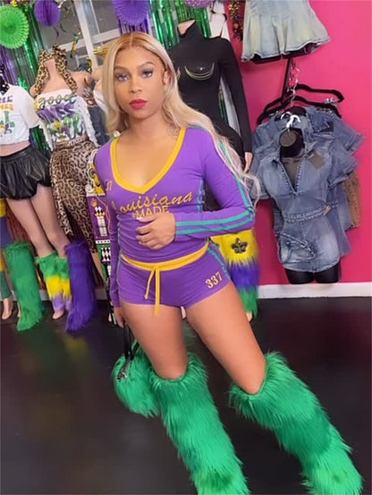 Variant image for Dam Slim-Fit Top och Capri Shorts Set i Spandex-13