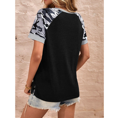 Herr T-shirt Kortärmad Kamouflage Polyester-3