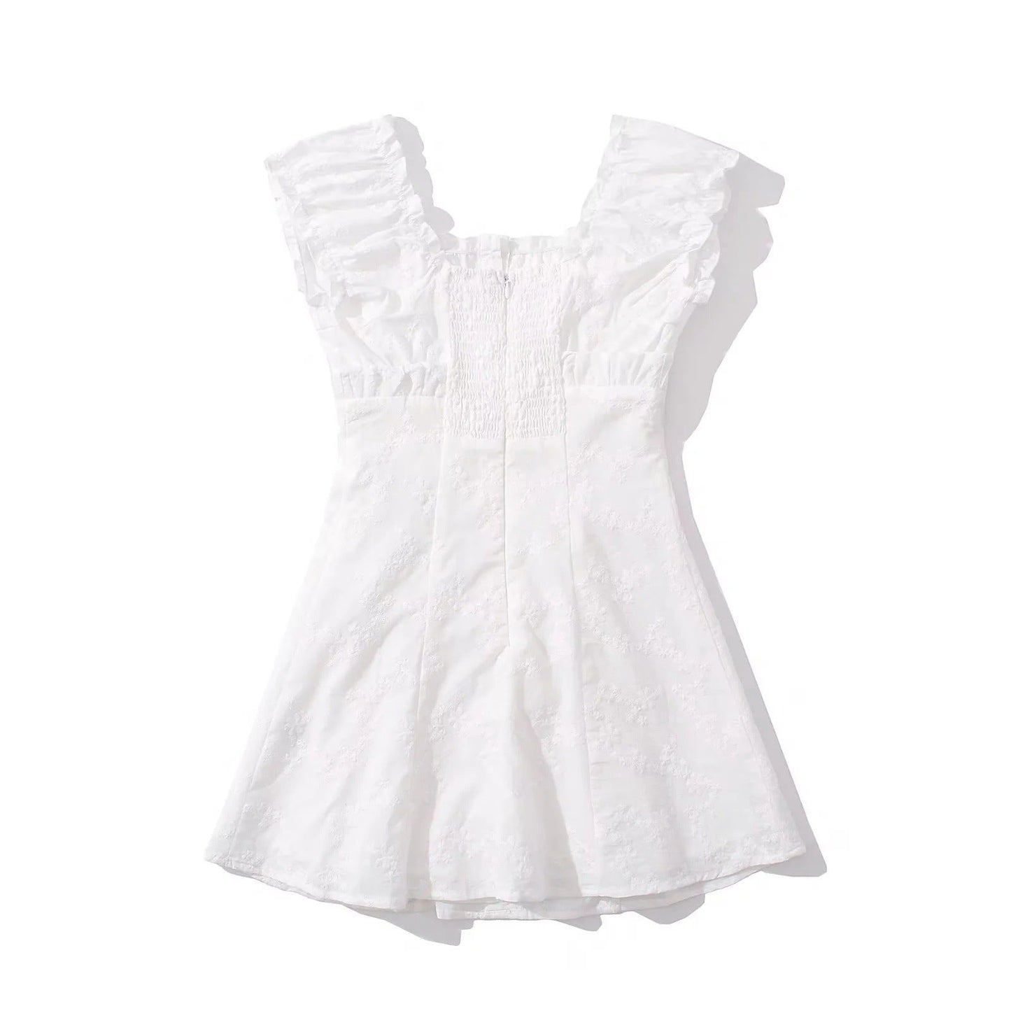 Festliches Damenkleid mit Frivilligen Ärmeln und Knappdetail – Atmungsaktives Material, Perfekt für besondere Anlässe und Alltag 4