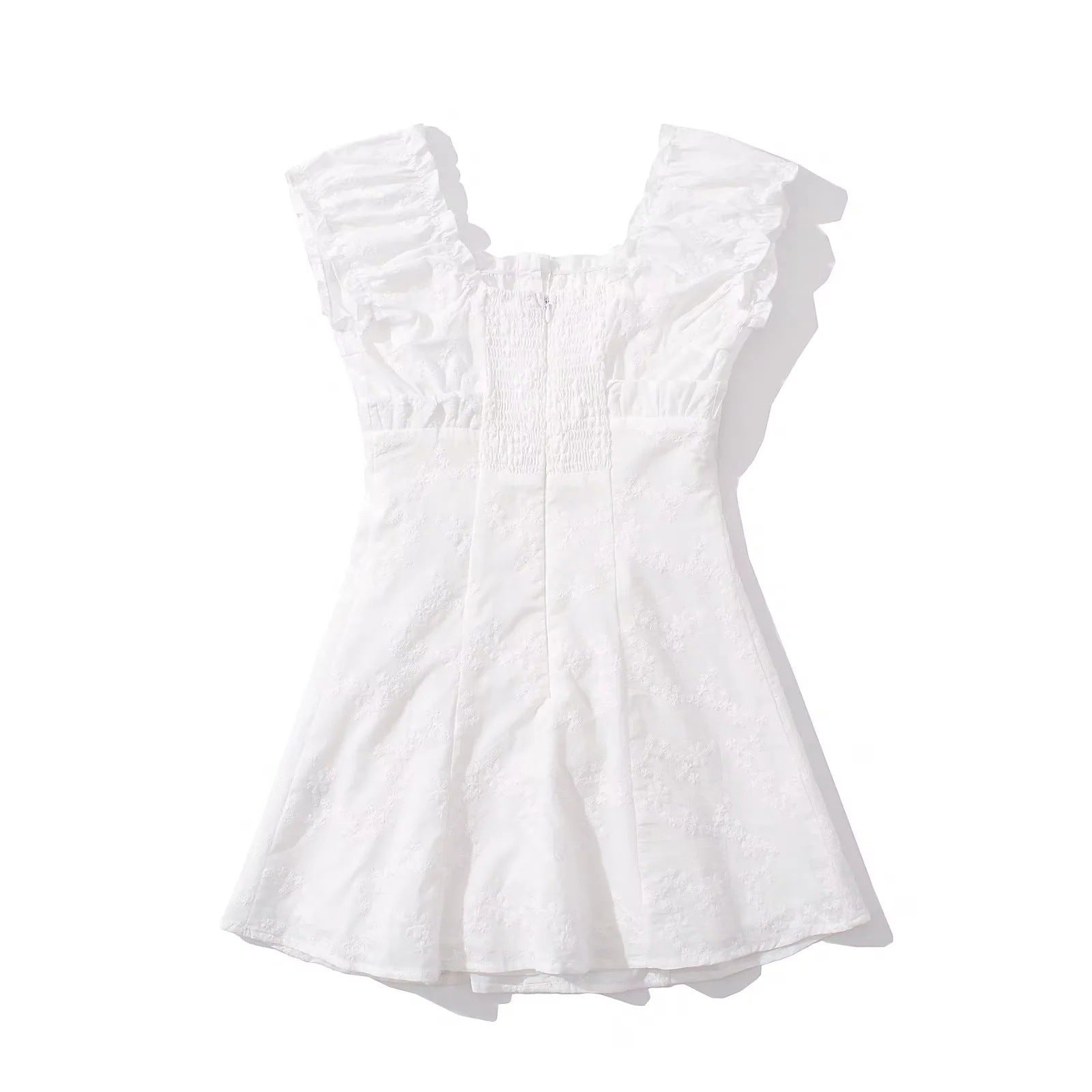 Festliches Damenkleid mit Frivilligen Ärmeln und Knappdetail – Atmungsaktives Material, Perfekt für besondere Anlässe und Alltag 4